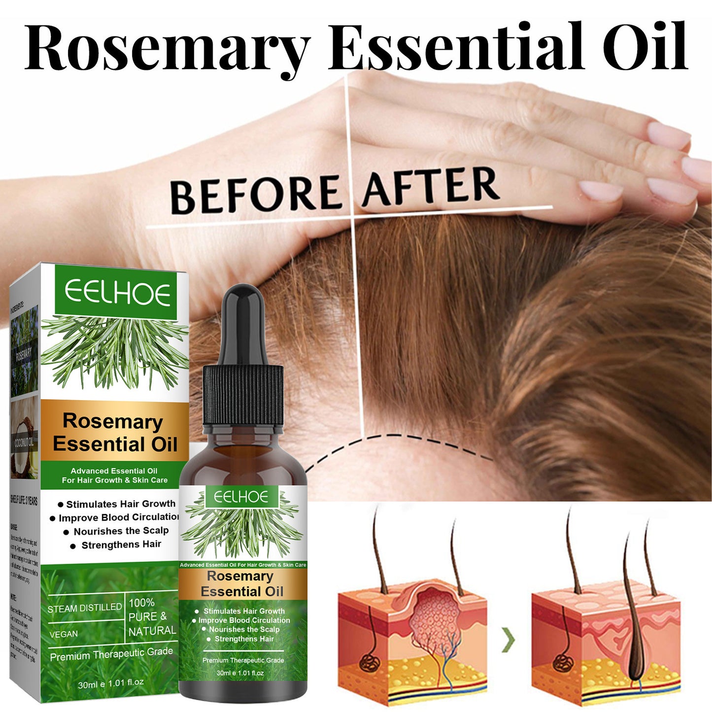 [vendor] Rosemary Anti-Breakage Nourishing Hair Care Oil
