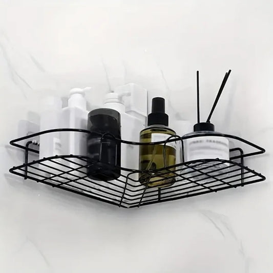 [vendor] 1pc Wall Mounted Bathroom Shelf, Shower Caddy Rack, No