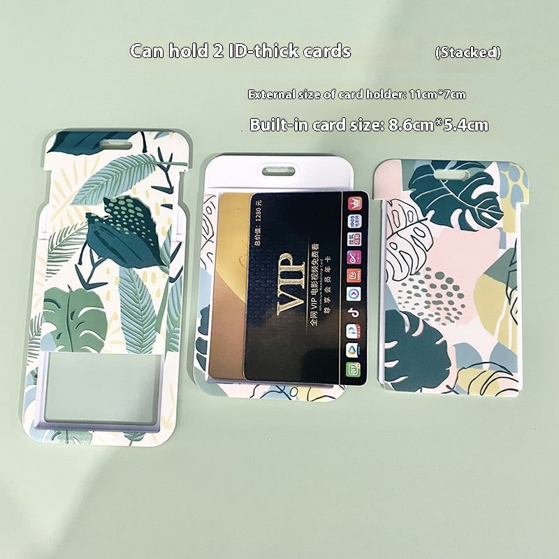 [vendor] Green Plant Series Simple Fashion Lanyard Card Cover
