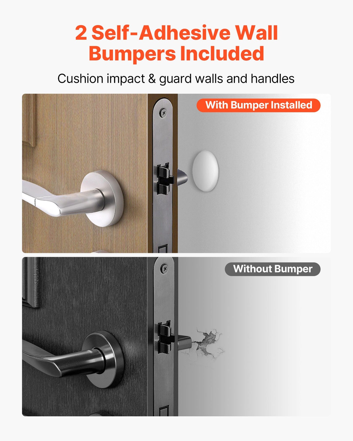 [vendor] Heavy Duty Door Stopper, 2 Pack, Door Stop Wedge For