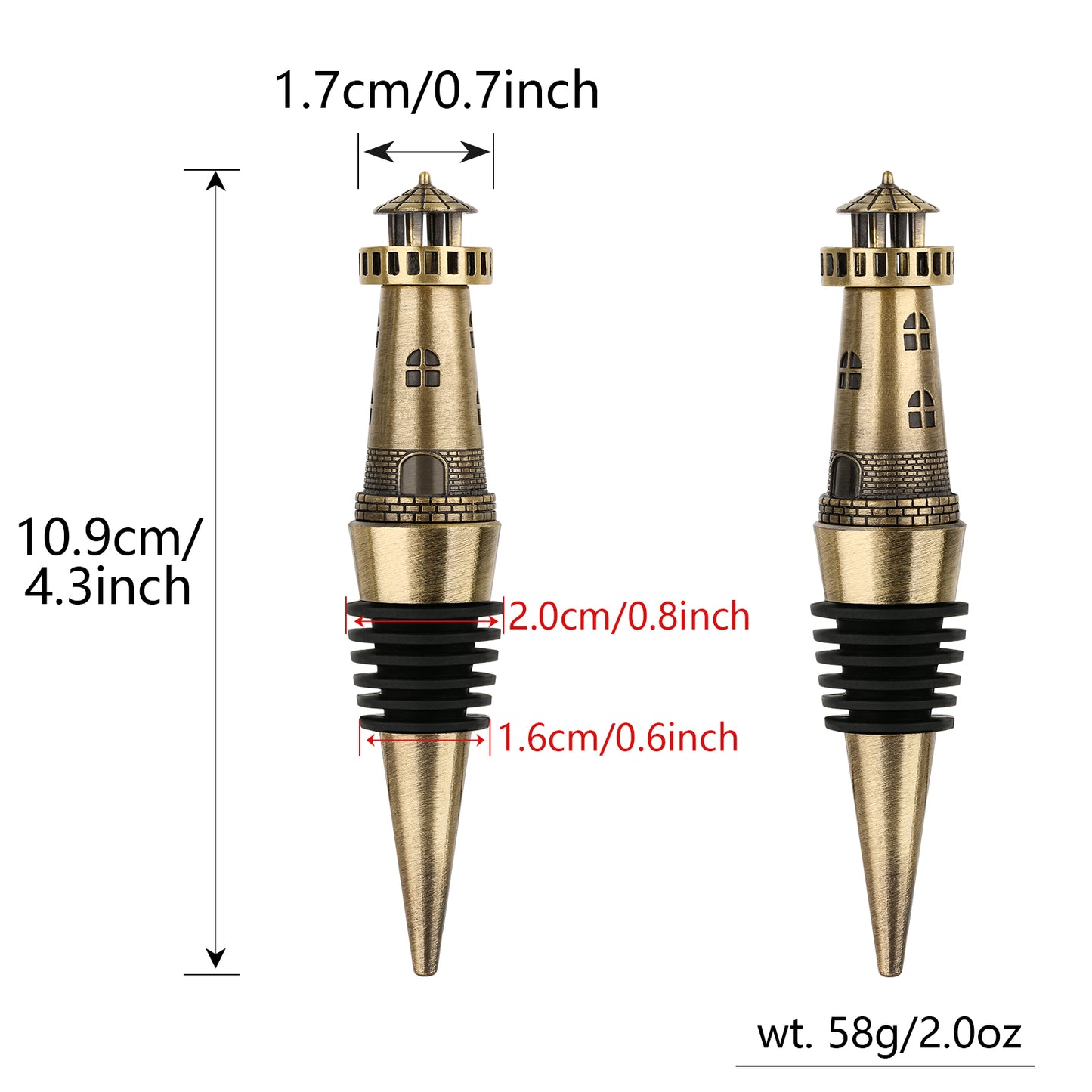 [vendor] Creative Lighthouse Wine Stopper, Seals The Aroma Of