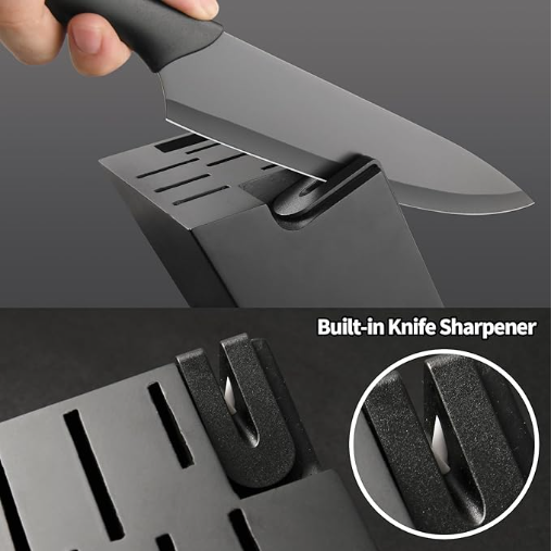 [vendor] 16 Pieces Kitchen Knife Block Set With Cutting Board,
