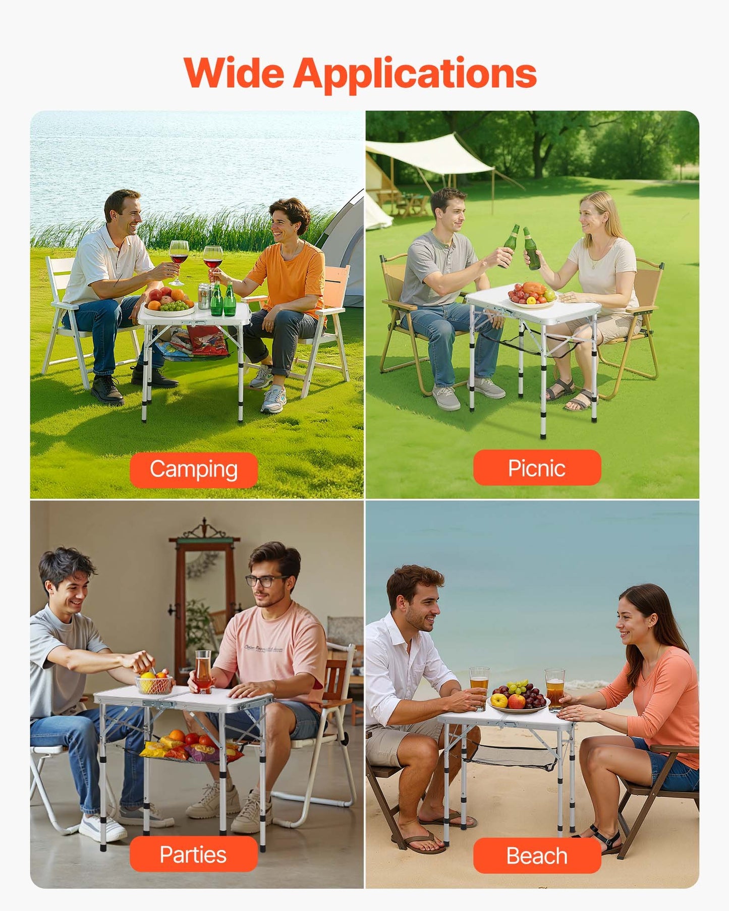 [vendor] 2ft Folding Portable Camping Table Aluminum Outdoor