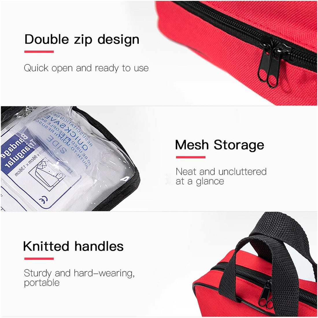 [vendor] 391 PIECE FIRST AID KIT BAG MEDICAL EMERGENCY KIT.