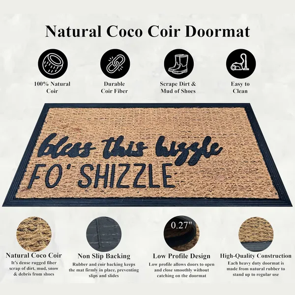 [vendor] Funny Coir Doormat Hello There Welcome Front Porch Decor