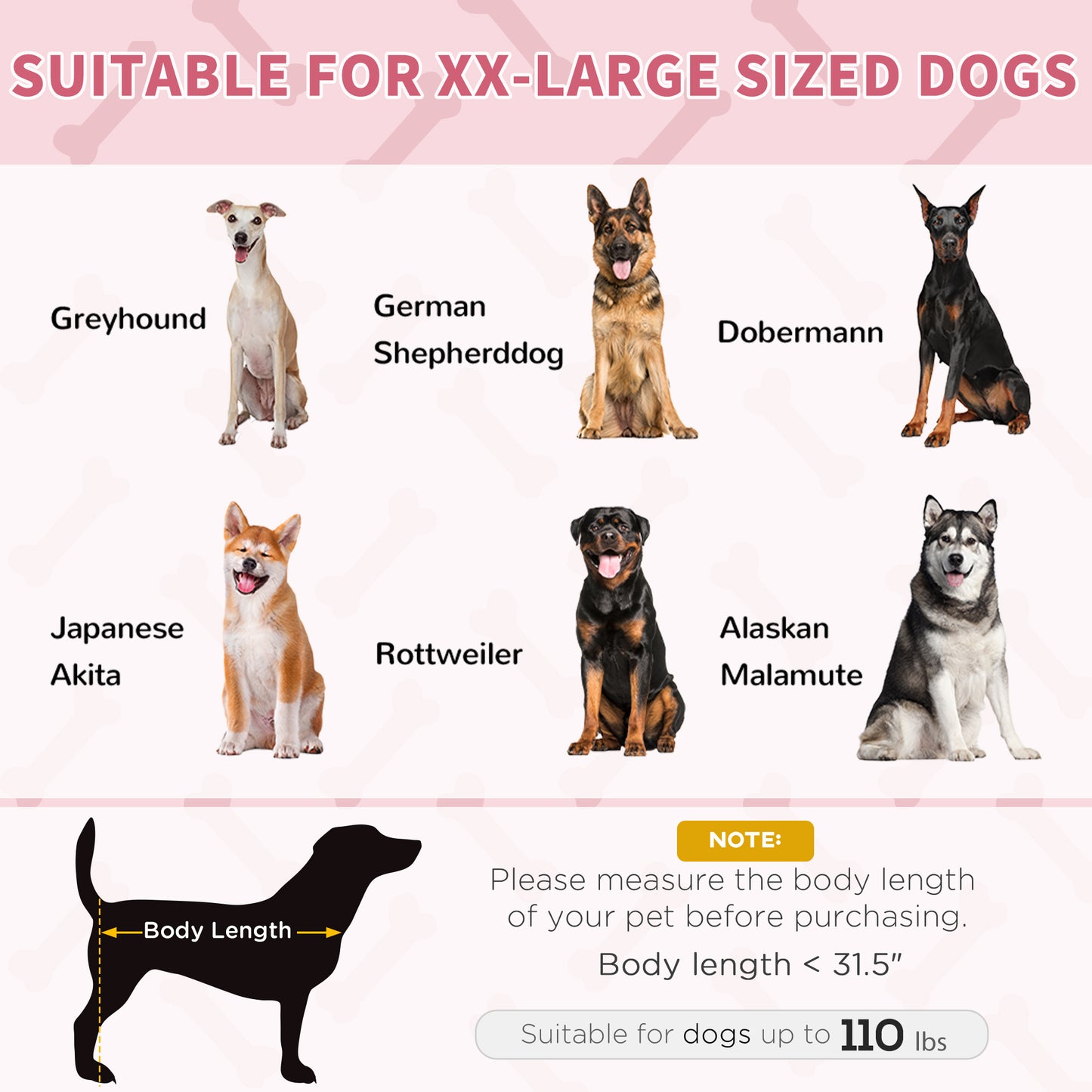 [vendor] XL Elevated Dog Bed, Outdoor Raised Dog Bed, Portable Pet Cot