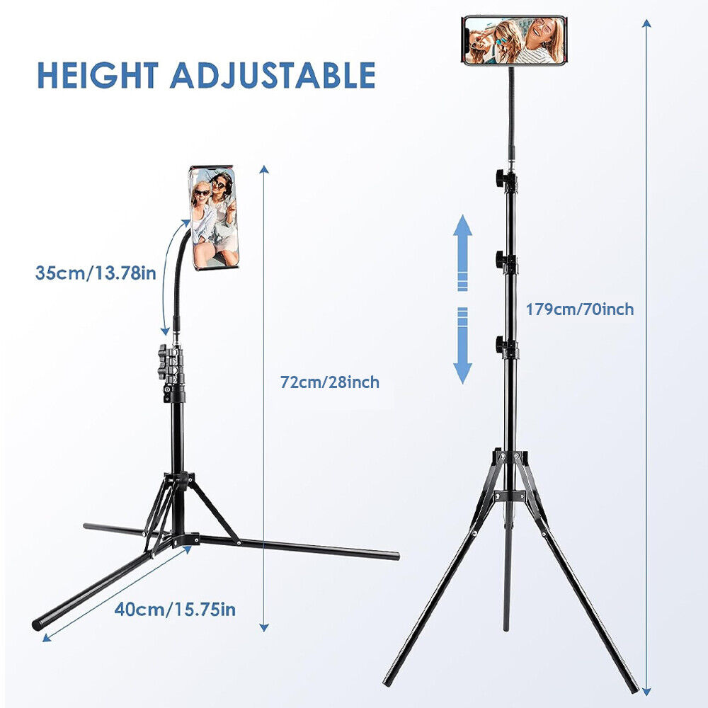 [vendor] 170CM Tall Flexible Phone Tripod With Gooseneck Heavy