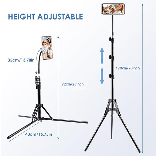 [vendor] 170CM Tall Flexible Phone Tripod With Gooseneck Heavy