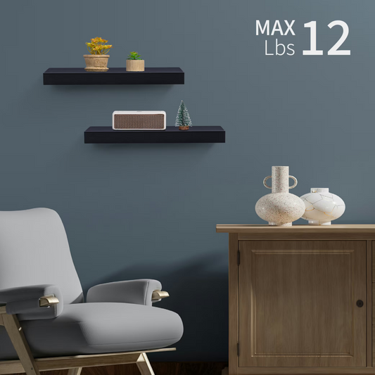 [vendor] Floating Shelves 14.96 Wall Mounted Wood Shelves For