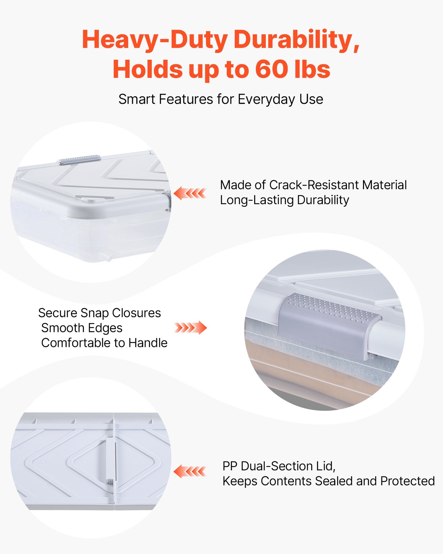 [vendor] Under Bed Storage With Wheels, 31.7 X 15.6 X 6.9 Inch
