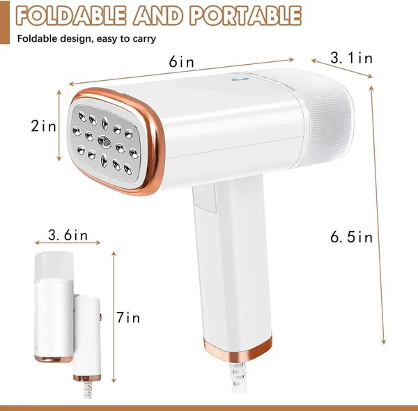 [vendor] 1000W Foldable Garment Steamer, Handheld Fabric Steam