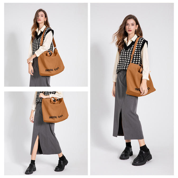 [vendor] Large Capacity Shopping Bags Woman Black Canvas Tote Bag