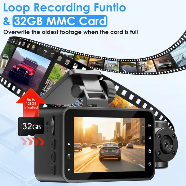 [vendor] WiFi FHD 1080P 3 Channel Car Dash Cam Front Rear Inside