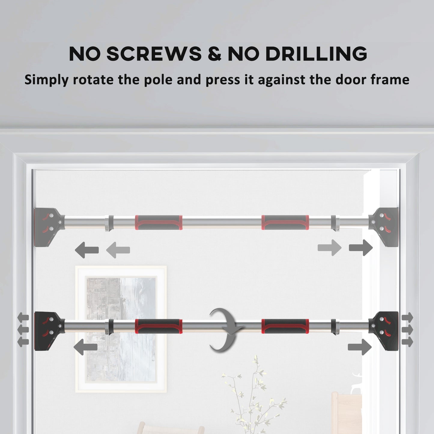 [vendor] SPORTNOW Doorway Pull Up Bar, No Screws Door Frame Chin