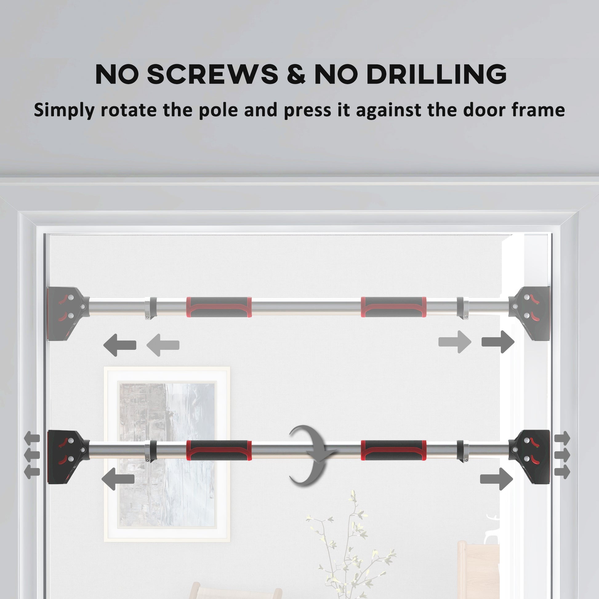 [vendor] SPORTNOW Doorway Pull Up Bar, No Screws Door Frame Chin