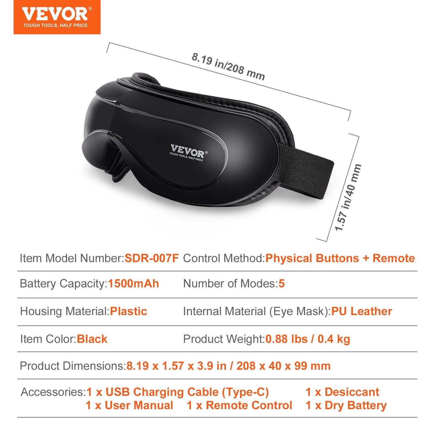 [vendor] VEVOR Eye Massager With Heat & Remote Eye Care Device 5