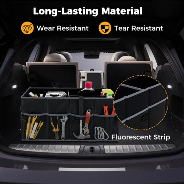 [vendor] 13 Gallon Car Trunk Organizer - 3 Compartments+6