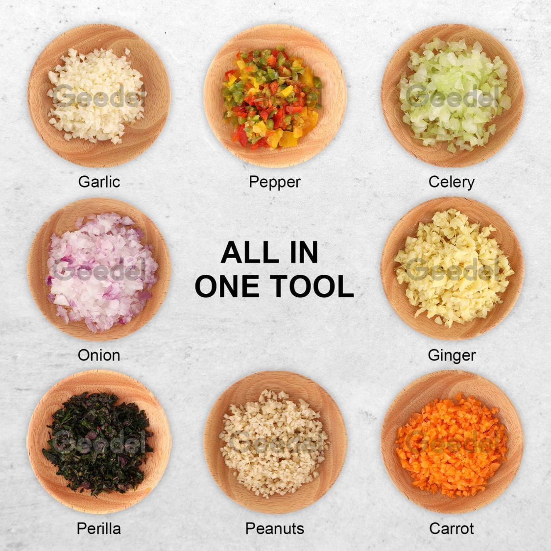 [vendor] Manual Hand Food Chopper, Easy Clean Vegetable & Onion