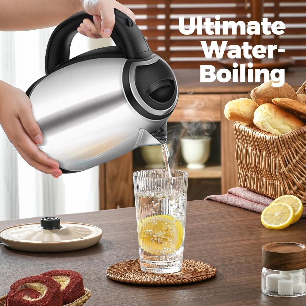 [vendor] 1.8L Electric Kettle 1500W Stainless Steel Cordless Jug