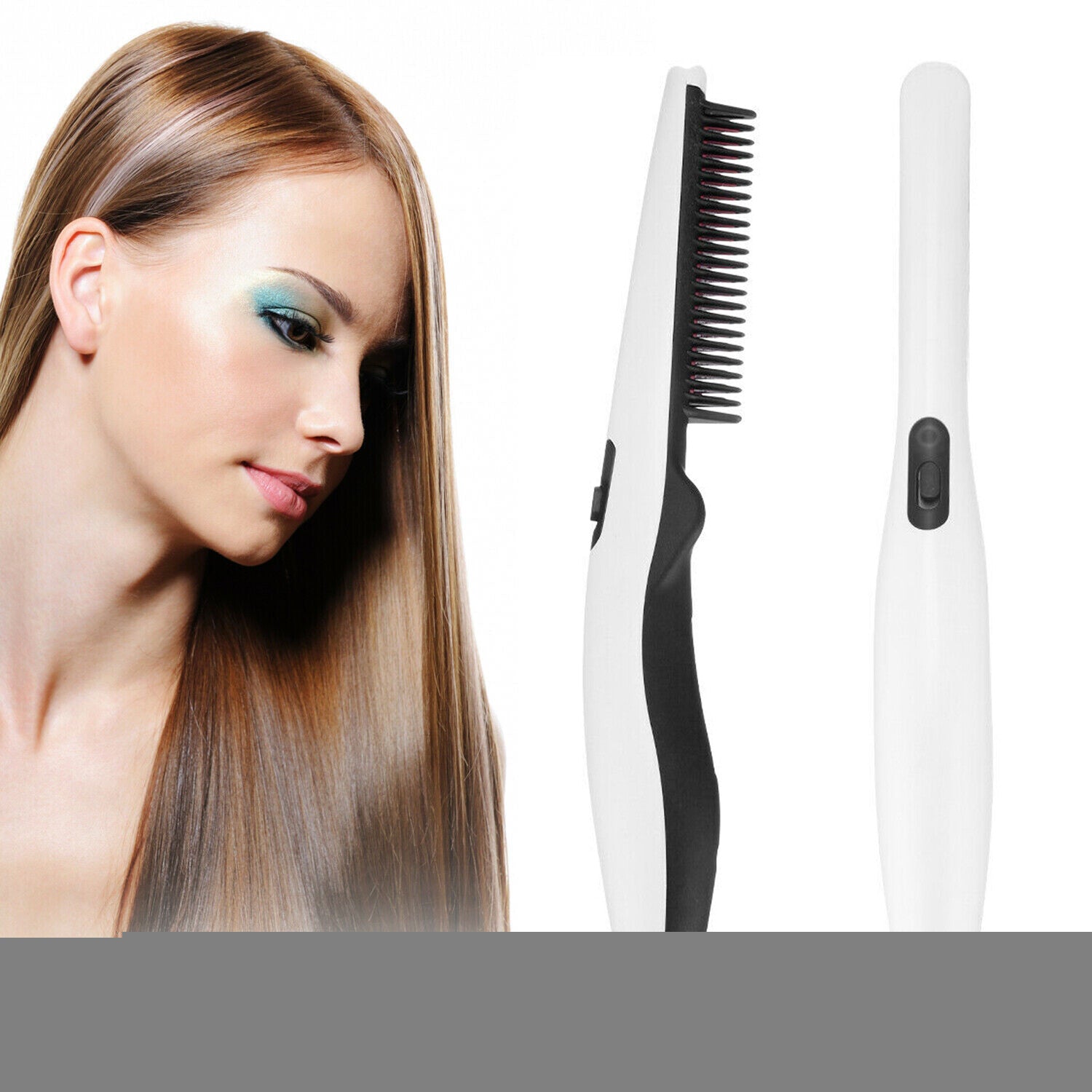 [vendor] Negative Ion Hair Straightener Styling Comb Hot Comb