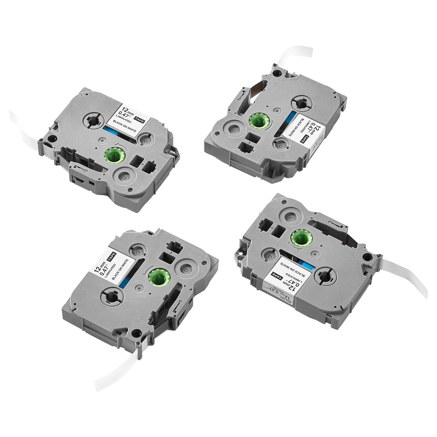 [vendor] Label Maker Tape 4 Pack 12 Mm Black On White Label Maker