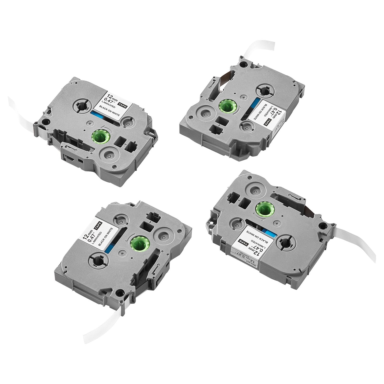 [vendor] Label Maker Tape 4 Pack 12 Mm Black On White Label Maker
