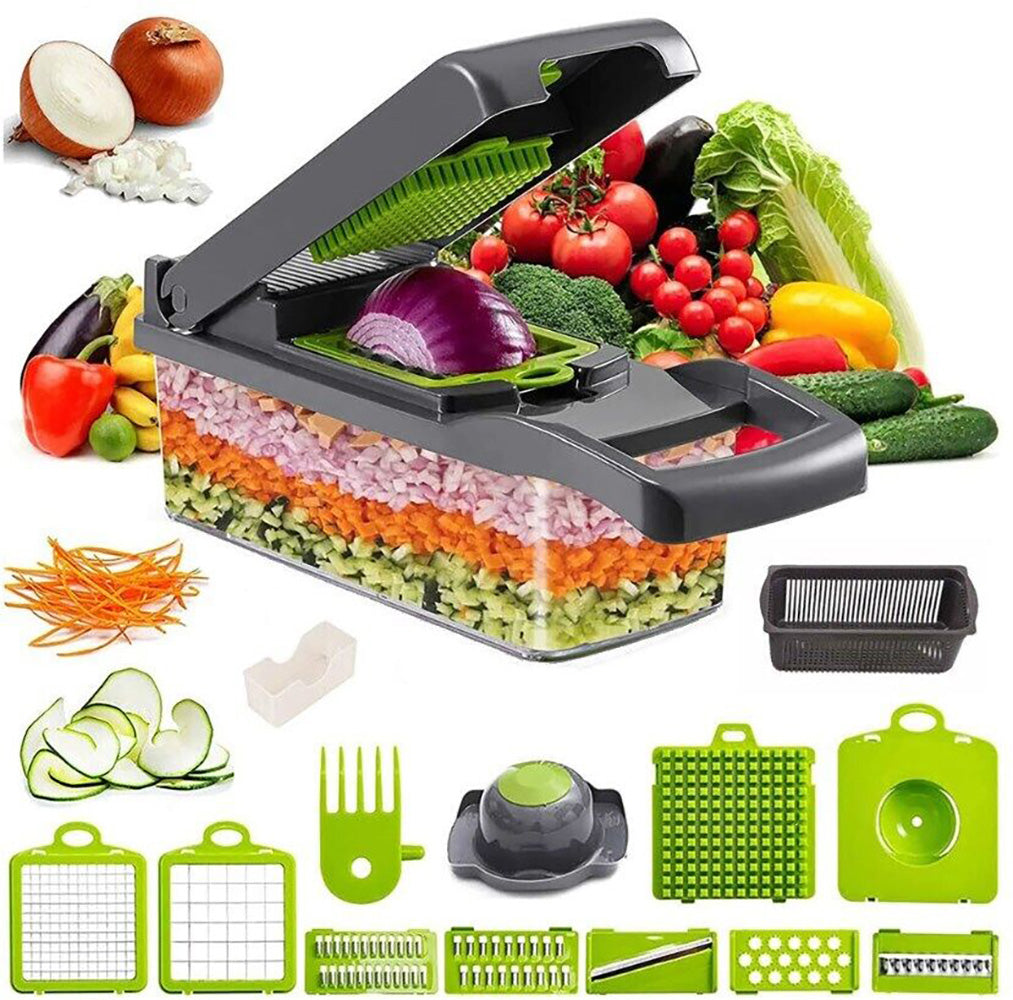 [vendor] 16 In 1 Vegetable Chopper, Salad Fruit Vegetable Food