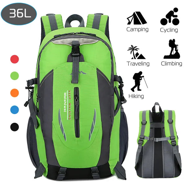 [vendor] 36L Outdoor Backpack Waterproof Daypack Travel Knapsack