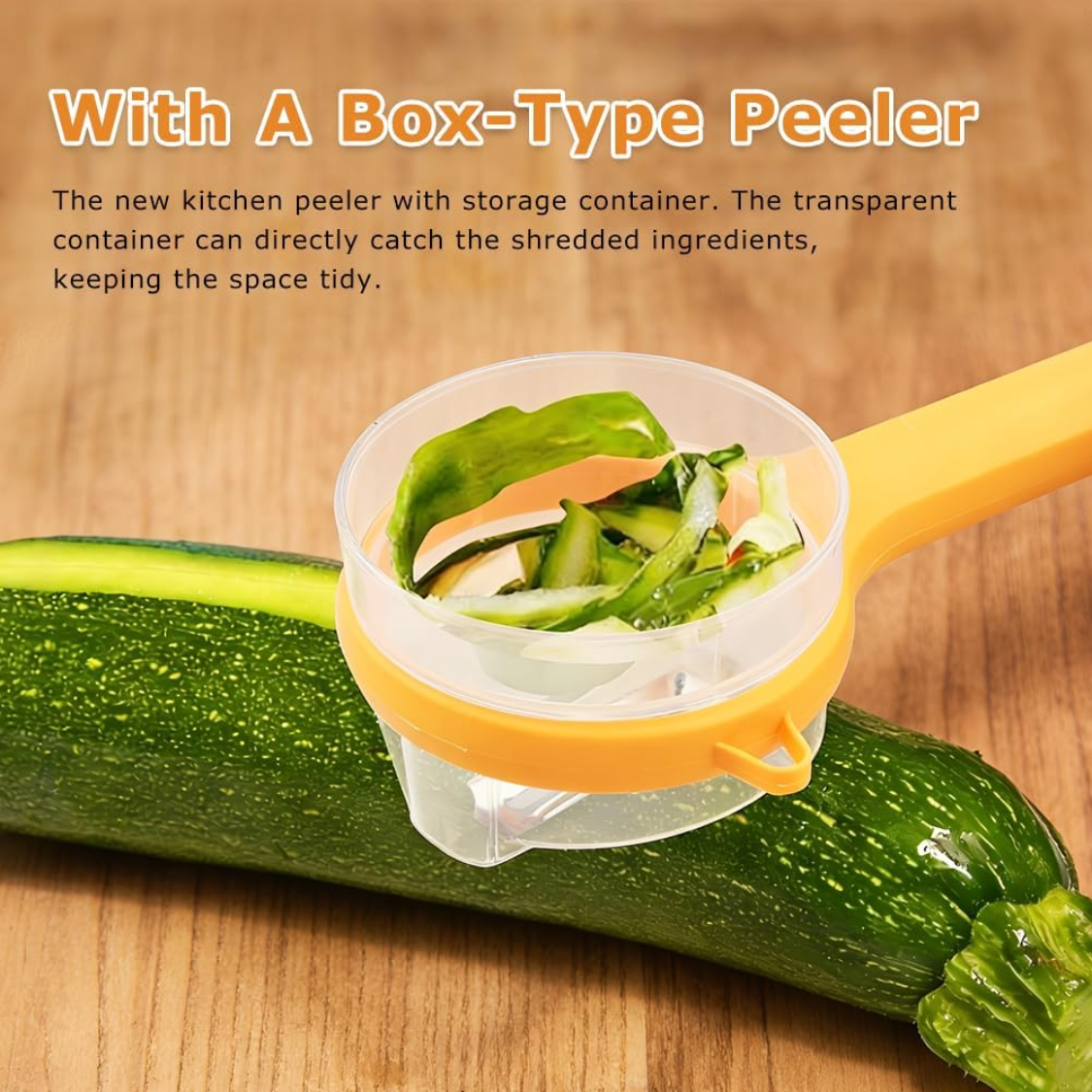 [vendor] Fruit & Vegetable Peeler With Storage Box, Double-Sided