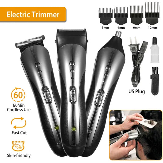 [vendor] Men Electric Hair Clipper Trimmer Rechargeable Beard