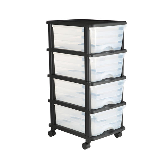 [vendor] Plastic Storage Drawers Cart, 4 Drawers Storage