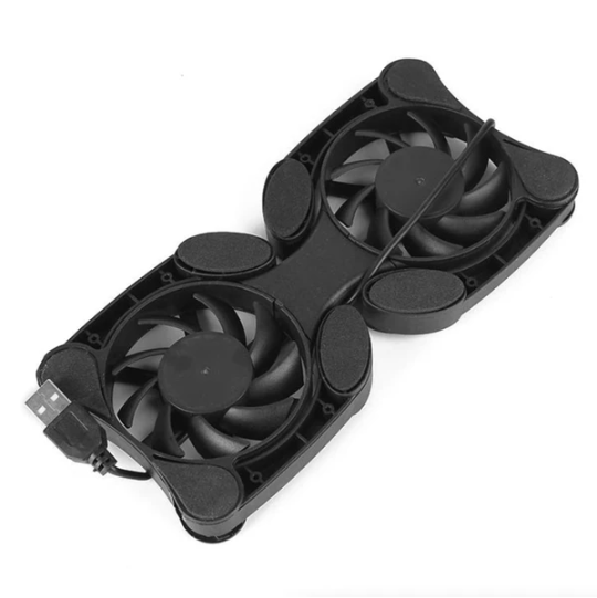[vendor] Dual USB Cooling Fan Pad Foldable Slim Fans Cooler Stand