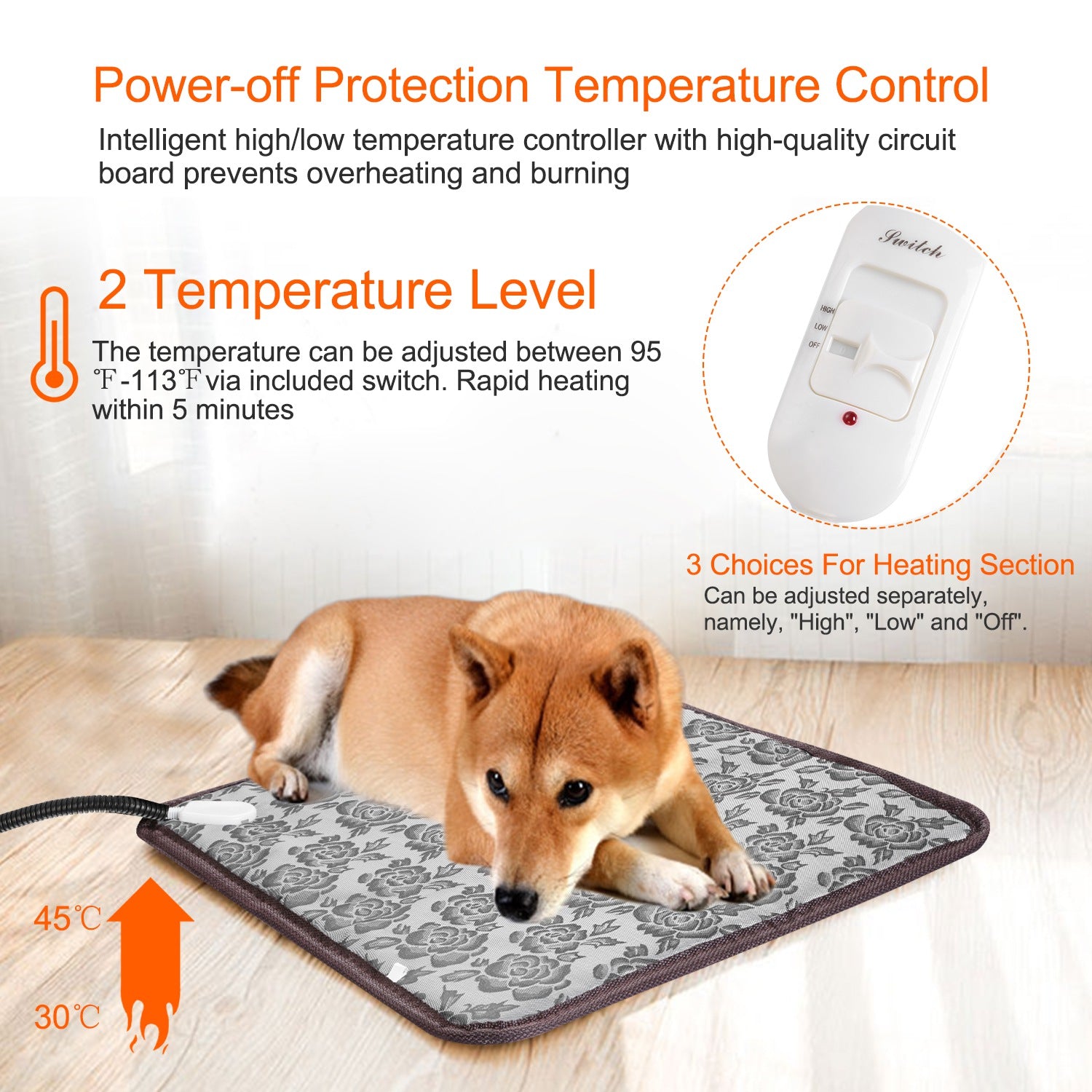 [vendor] 1Pc Pet Heating Pad Dog Cat Electric Heating Mat Waterproof
