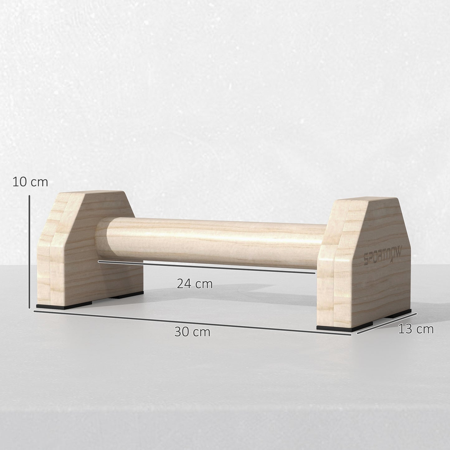 [vendor] SPORTNOW Wooden Parralletes Bars, Push Up Handles With