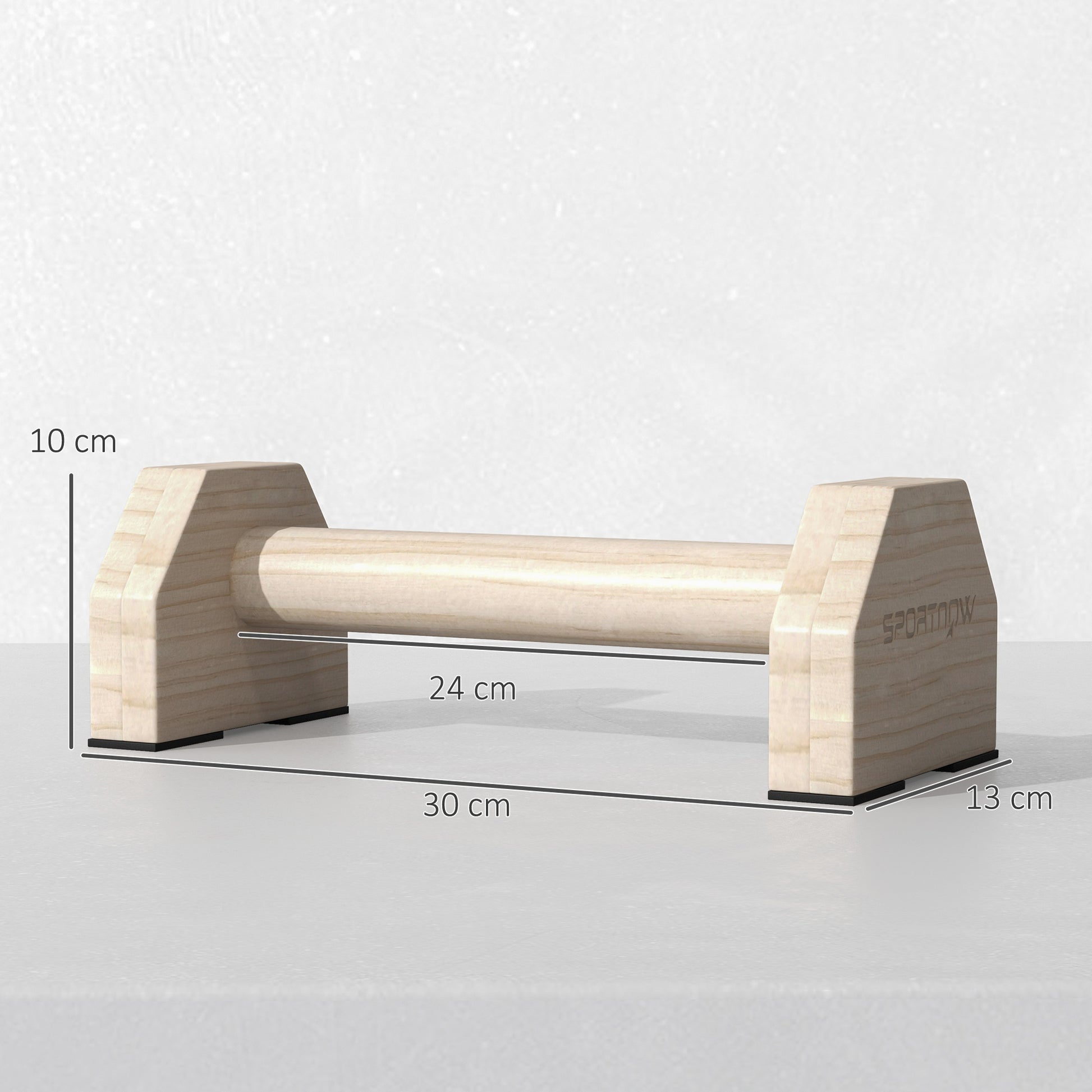 [vendor] SPORTNOW Wooden Parralletes Bars, Push Up Handles With