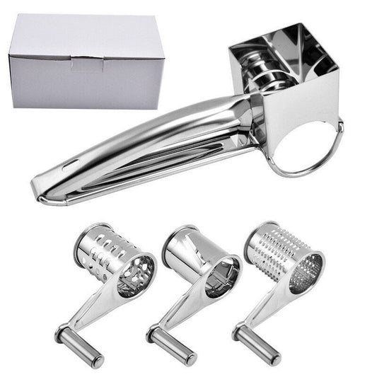 [vendor] 4PCS Stainless Steel Multifunction Rotary Cheese Grater