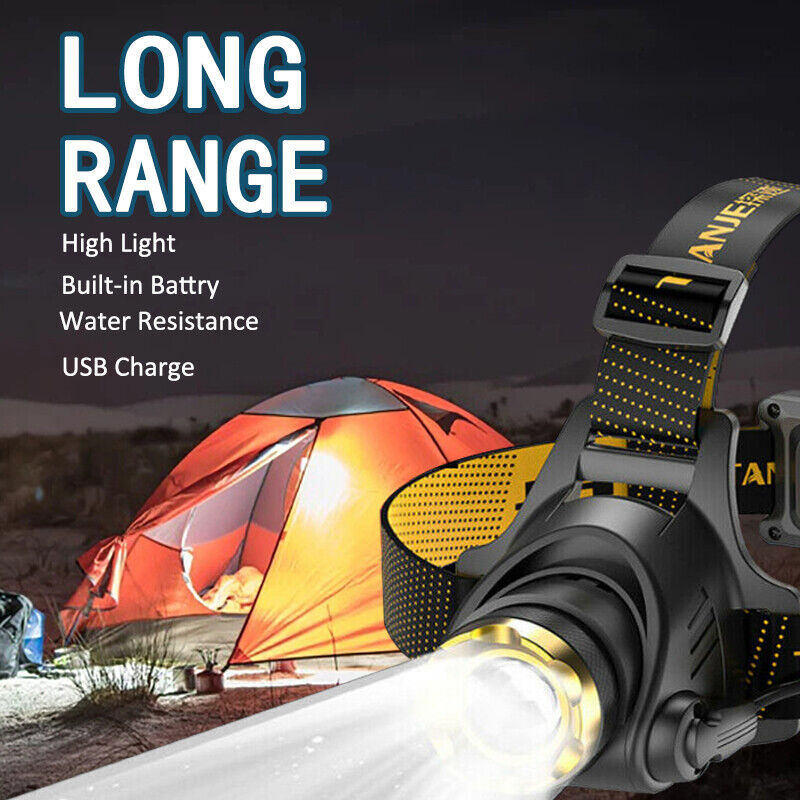 [vendor] 3Modes LED Headlamp Camping Headlight Head Torch USB