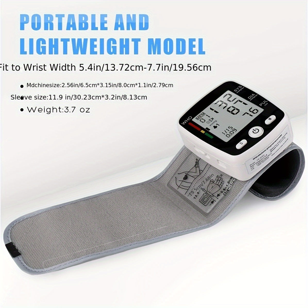 [vendor] Wrist Blood Pressure Monitor Adjustable Automatic Wrist