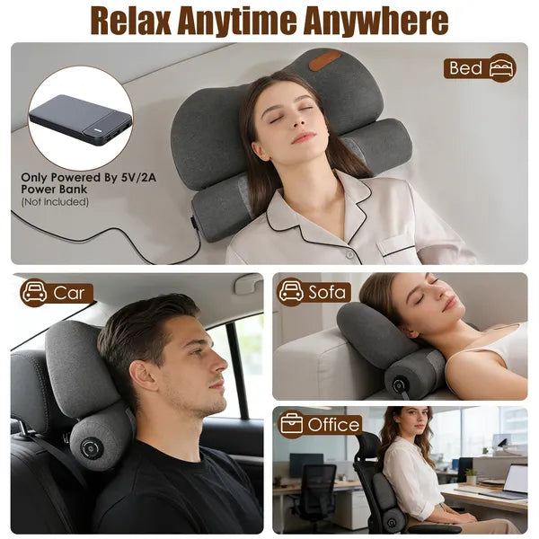 [vendor] USB Heated Neck Pillow Zero Pressure Memory Foam