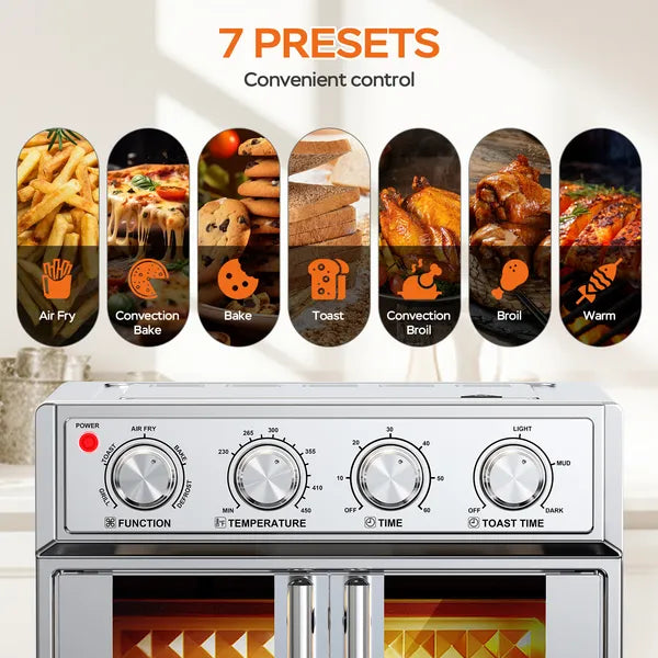 [vendor] PlumChef 29.5 QT French Door Air Fryer Convection