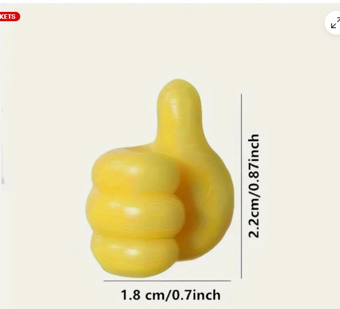 [vendor] 10Pcs Thumb Shape Key Hooks Multifunctional Clip Holder