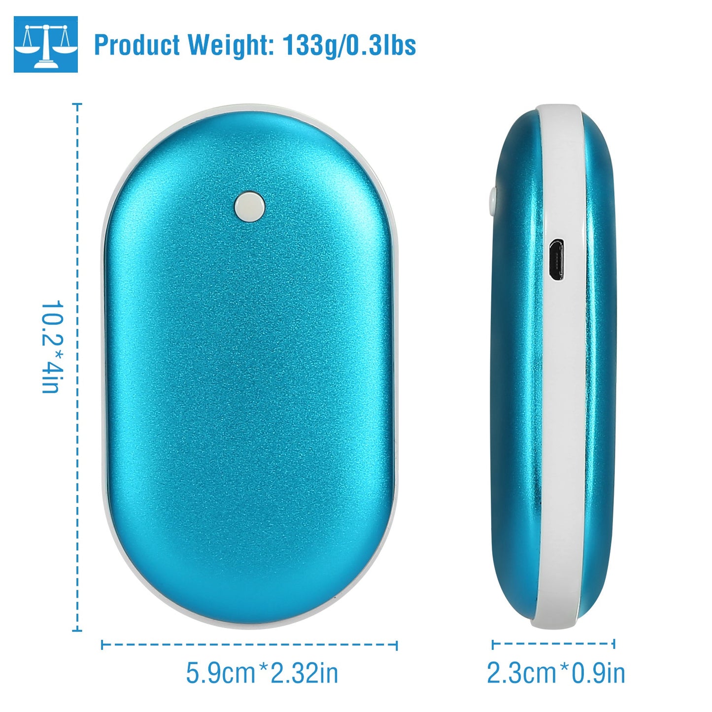 [vendor] 1Pc Portable Hand Warmer 5000mAh Power Bank Rechargeable