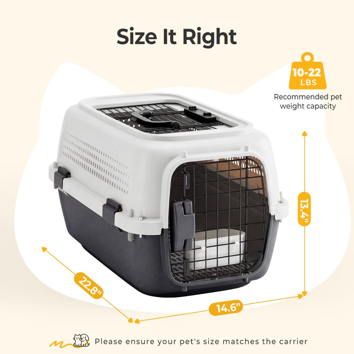[vendor] Hard-Sided Dog And Cat Carrier, TSA Airline Approved, For Small To