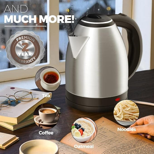 [vendor] 1.8L Electric Kettle 1500W Stainless Steel Cordless Jug