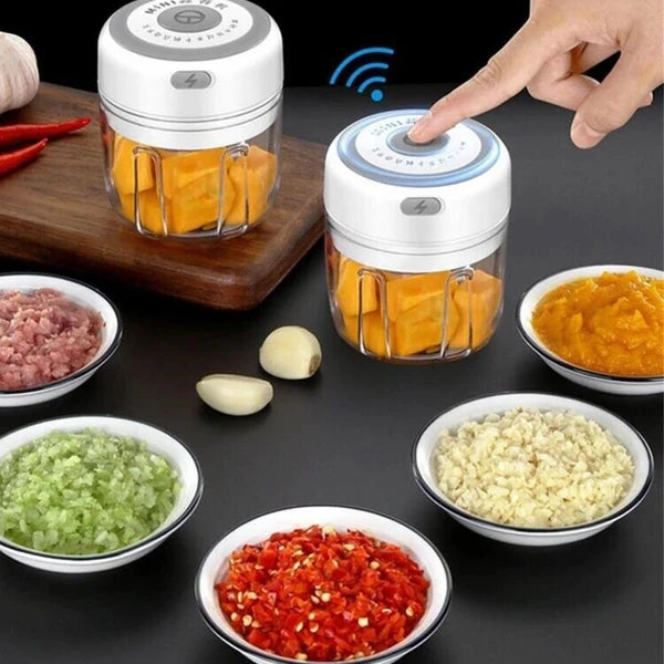 [vendor] Electric 300ML Garlic Press Chopper Chili Onion Fruits
