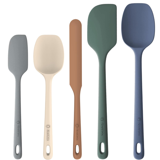 [vendor] 5 Pieces Silicone Spatula Set Food Grade Rubber Spatula