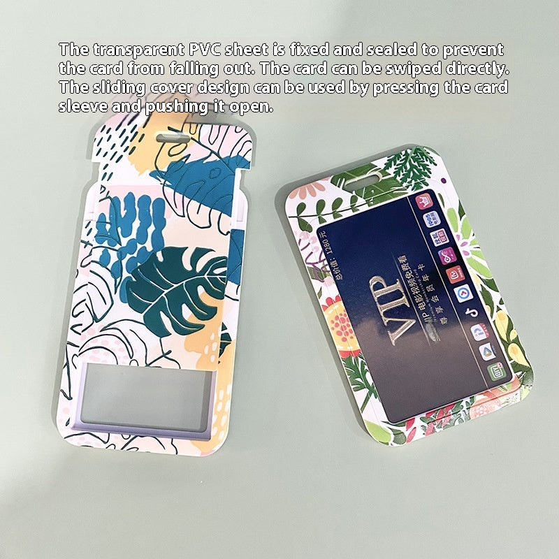 [vendor] Green Plant Series Simple Fashion Lanyard Card Cover