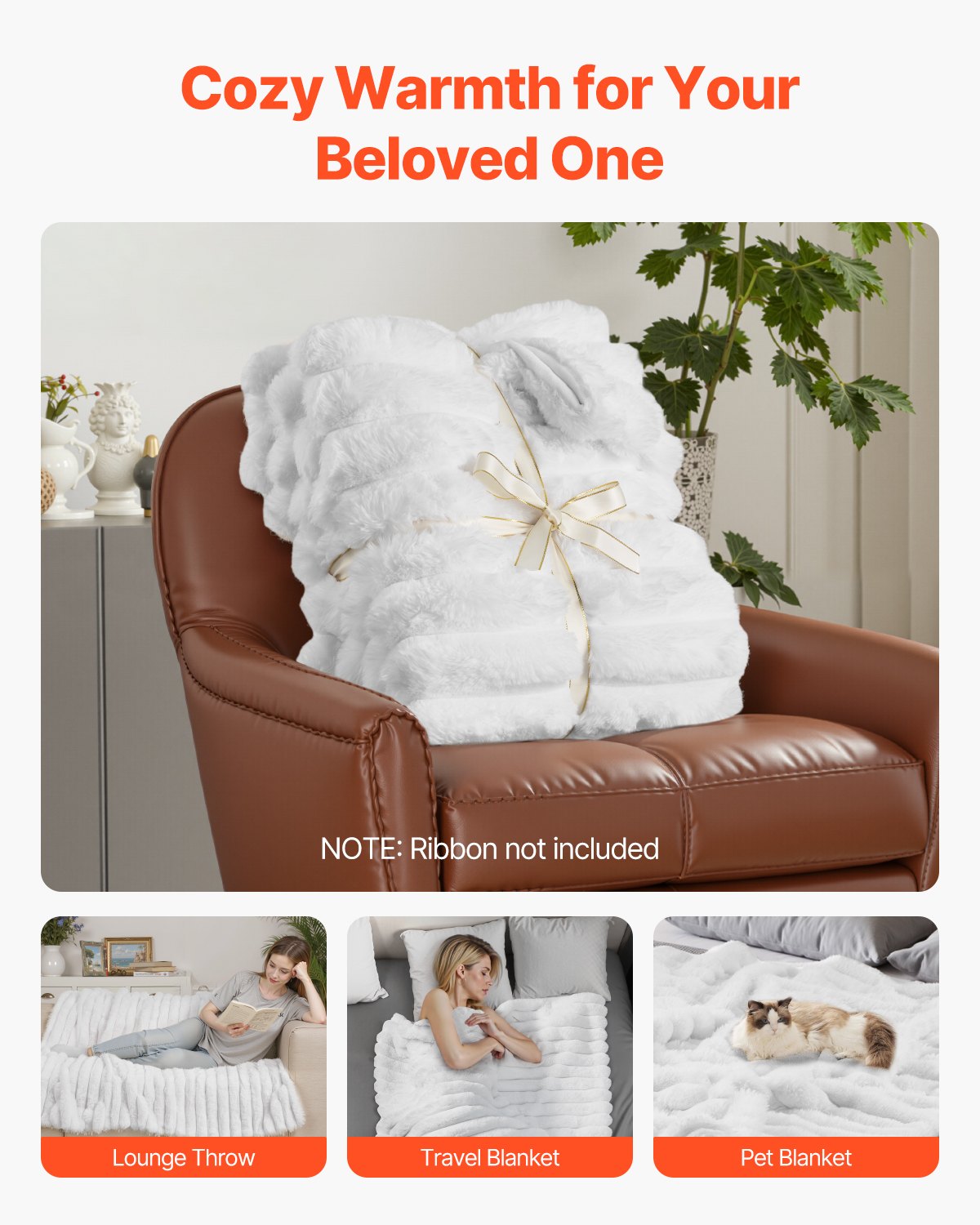 [vendor] Soft Throw Blanket 50 X 60 Inches 1270 X 1524 Mm Faux