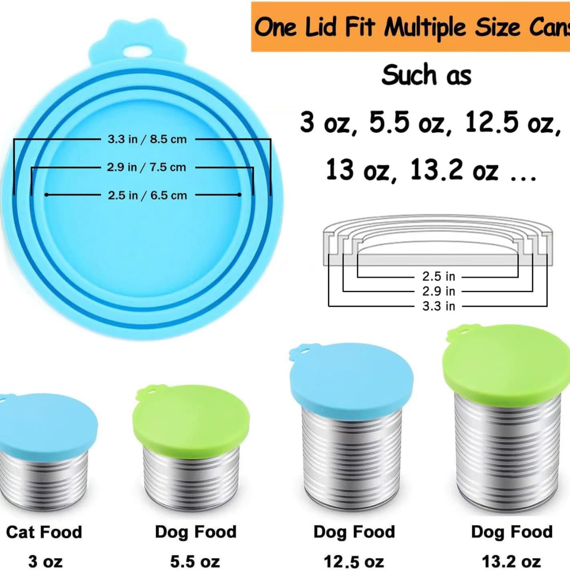 [vendor] Pet Food Can Cover Silicone Can Lids For Dog And Cat Food