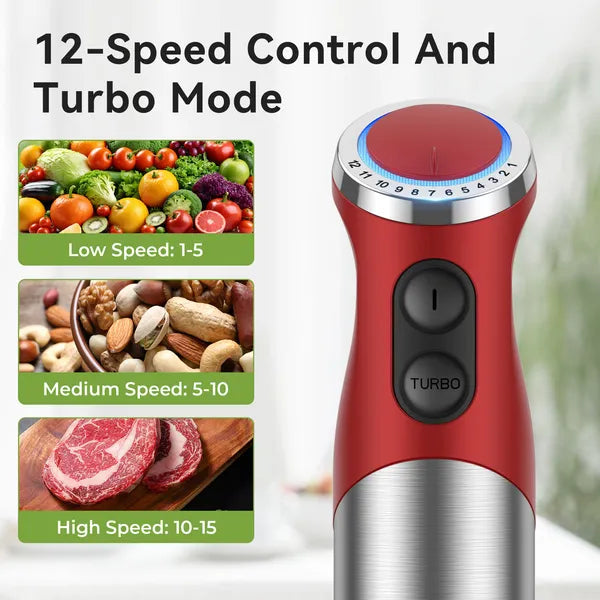 [vendor] TENKER 5-in-1 Hand Immersion Blender, 1000W 12 Speed